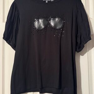 Black Embellished Women's Top